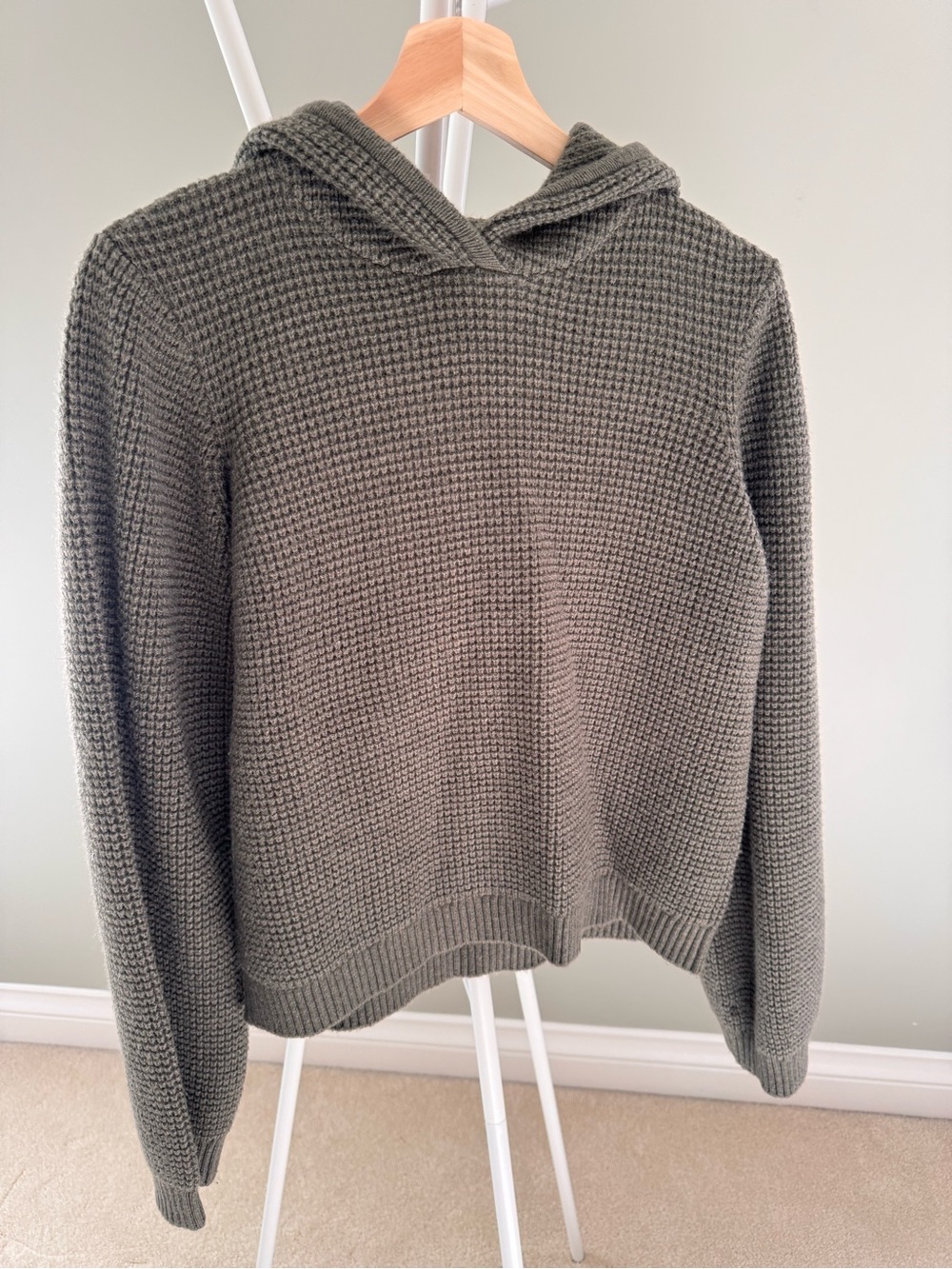 Gentle Fawn Olive Waffle-Knit Crewneck Sweater